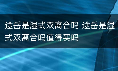 途岳是湿式双离合吗 途岳是湿式双离合吗值得买吗