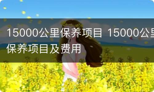 15000公里保养项目 15000公里保养项目及费用