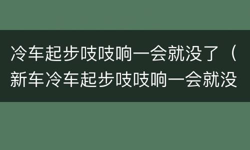 冷车起步吱吱响一会就没了（新车冷车起步吱吱响一会就没了）