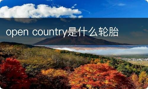 open country是什么轮胎