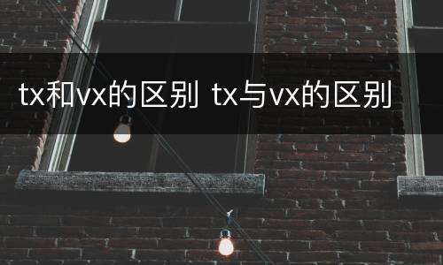 tx和vx的区别 tx与vx的区别