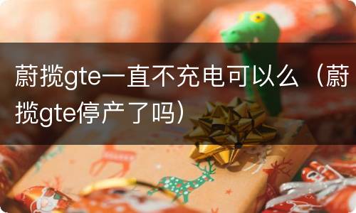 蔚揽gte一直不充电可以么（蔚揽gte停产了吗）