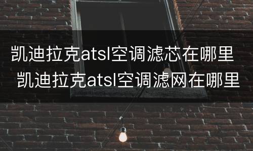 凯迪拉克atsl空调滤芯在哪里 凯迪拉克atsl空调滤网在哪里