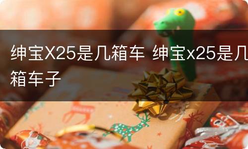 绅宝X25是几箱车 绅宝x25是几箱车子