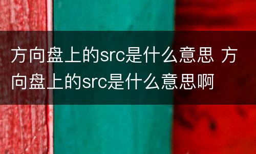 方向盘上的src是什么意思 方向盘上的src是什么意思啊