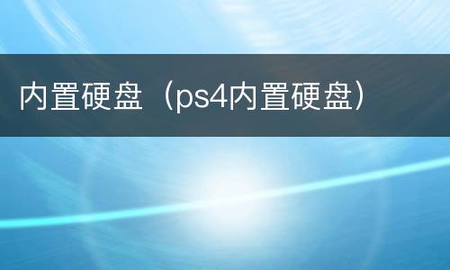 内置硬盘（ps4内置硬盘）