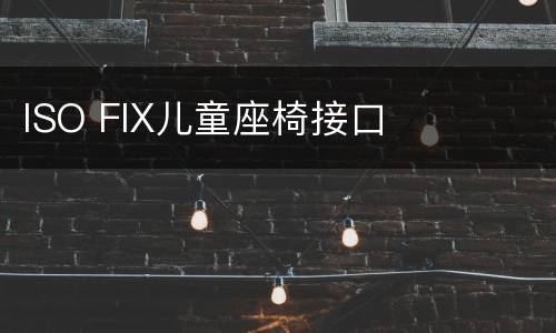 ISO FIX儿童座椅接口