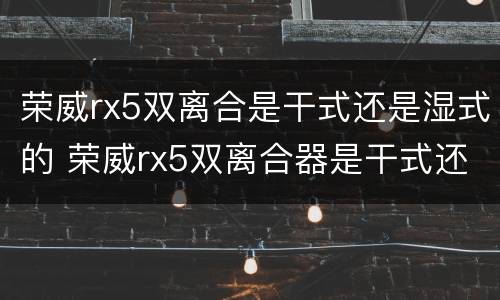 荣威rx5双离合是干式还是湿式的 荣威rx5双离合器是干式还是湿式