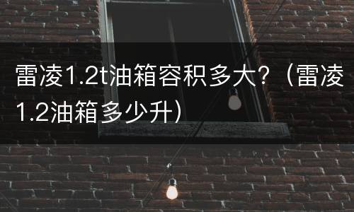 雷凌1.2t油箱容积多大?（雷凌1.2油箱多少升）