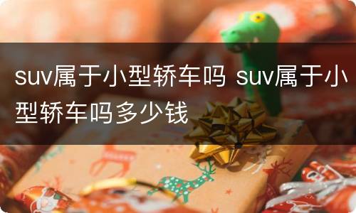 suv属于小型轿车吗 suv属于小型轿车吗多少钱