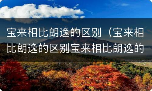 宝来相比朗逸的区别（宝来相比朗逸的区别宝来相比朗逸的区别）