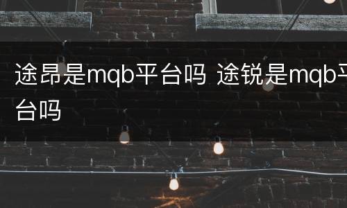 途昂是mqb平台吗 途锐是mqb平台吗