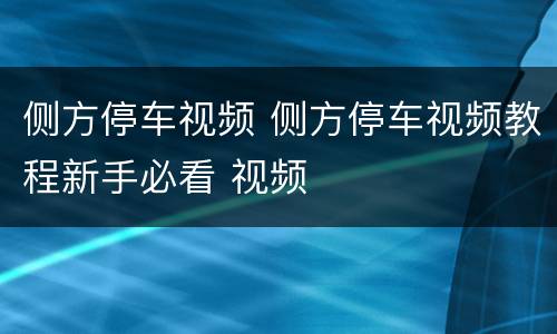 侧方停车视频 侧方停车视频教程新手必看 视频