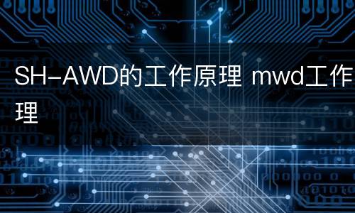 SH-AWD的工作原理 mwd工作原理