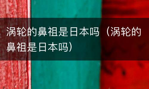 涡轮的鼻祖是日本吗（涡轮的鼻祖是日本吗）