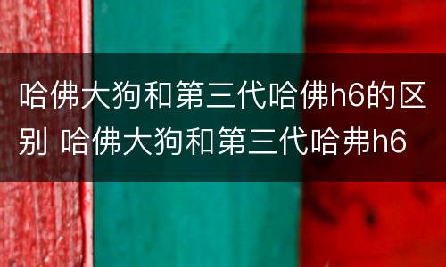 哈佛大狗和第三代哈佛h6的区别 哈佛大狗和第三代哈弗h6