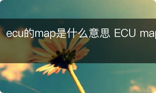 ecu的map是什么意思 ECU map