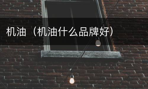 机油（机油什么品牌好）