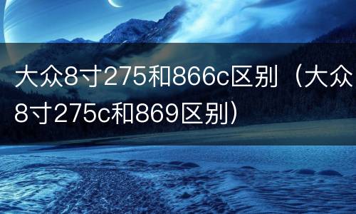 大众8寸275和866c区别（大众8寸275c和869区别）