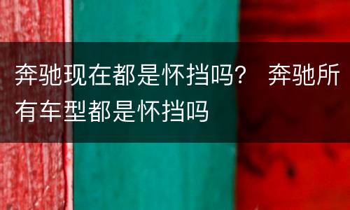 奔驰现在都是怀挡吗？ 奔驰所有车型都是怀挡吗