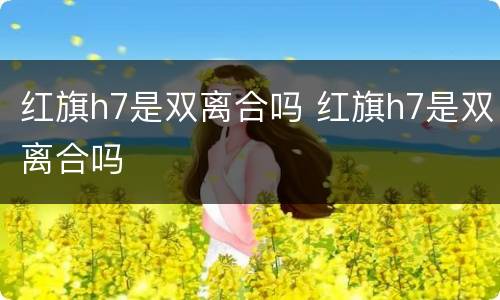 红旗h7是双离合吗 红旗h7是双离合吗