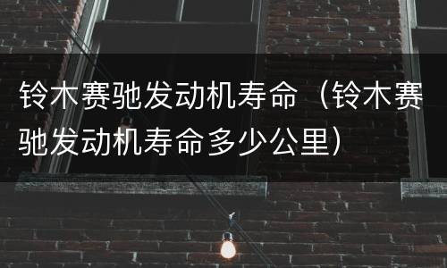 铃木赛驰发动机寿命（铃木赛驰发动机寿命多少公里）