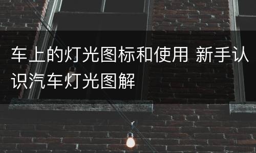 车上的灯光图标和使用 新手认识汽车灯光图解