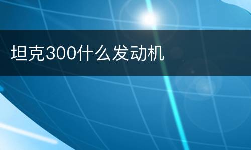 坦克300什么发动机