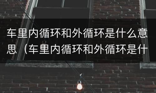 车里内循环和外循环是什么意思（车里内循环和外循环是什么意思图片）