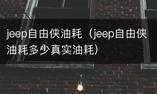 jeep自由侠油耗（jeep自由侠油耗多少真实油耗）