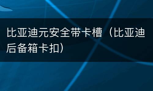 比亚迪元安全带卡槽（比亚迪后备箱卡扣）