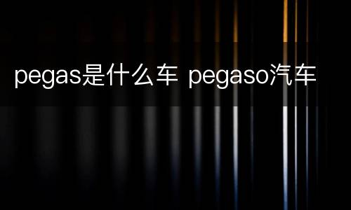 pegas是什么车 pegaso汽车