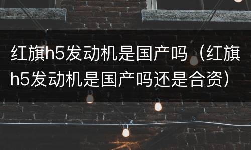 红旗h5发动机是国产吗（红旗h5发动机是国产吗还是合资）