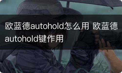 欧蓝德autohold怎么用 欧蓝德autohold键作用