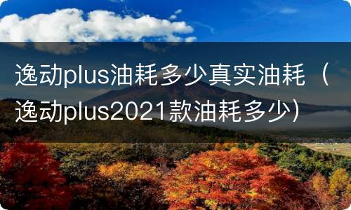 逸动plus油耗多少真实油耗（逸动plus2021款油耗多少）