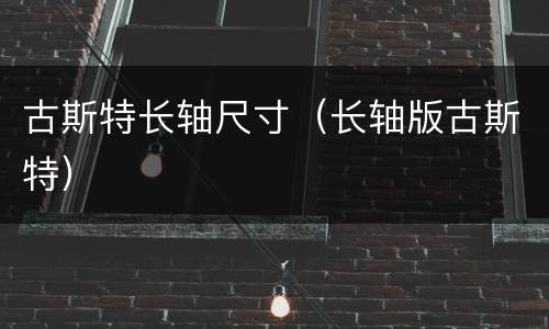 古斯特长轴尺寸（长轴版古斯特）