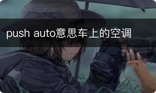 push auto意思车上的空调