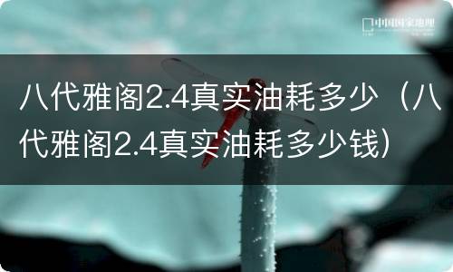 八代雅阁2.4真实油耗多少（八代雅阁2.4真实油耗多少钱）