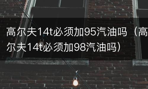 高尔夫14t必须加95汽油吗（高尔夫14t必须加98汽油吗）