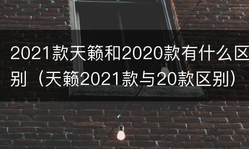 2021款天籁和2020款有什么区别（天籁2021款与20款区别）