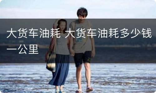 大货车油耗 大货车油耗多少钱一公里