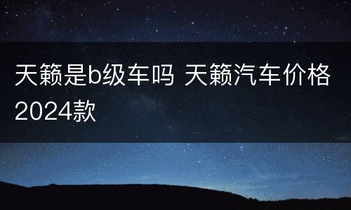 天籁是b级车吗 天籁汽车价格2024款