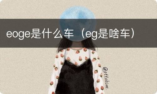 eoge是什么车（eg是啥车）