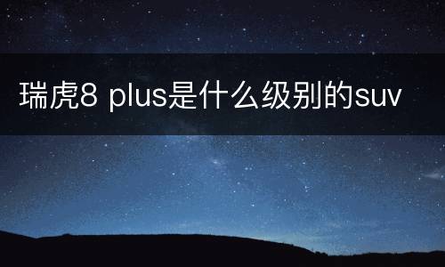 瑞虎8 plus是什么级别的suv