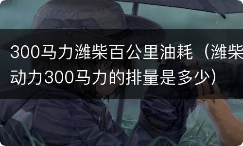 300马力潍柴百公里油耗（潍柴动力300马力的排量是多少）