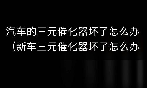 汽车的三元催化器坏了怎么办（新车三元催化器坏了怎么办）