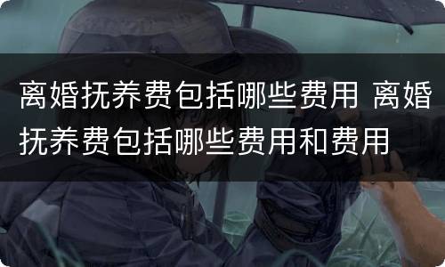 离婚抚养费包括哪些费用 离婚抚养费包括哪些费用和费用