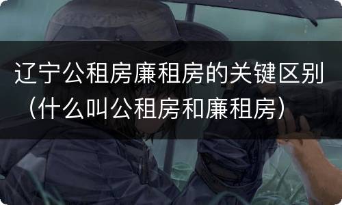 辽宁公租房廉租房的关键区别（什么叫公租房和廉租房）