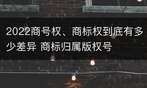 2022商号权、商标权到底有多少差异 商标归属版权号