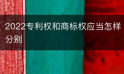 2022专利权和商标权应当怎样分别